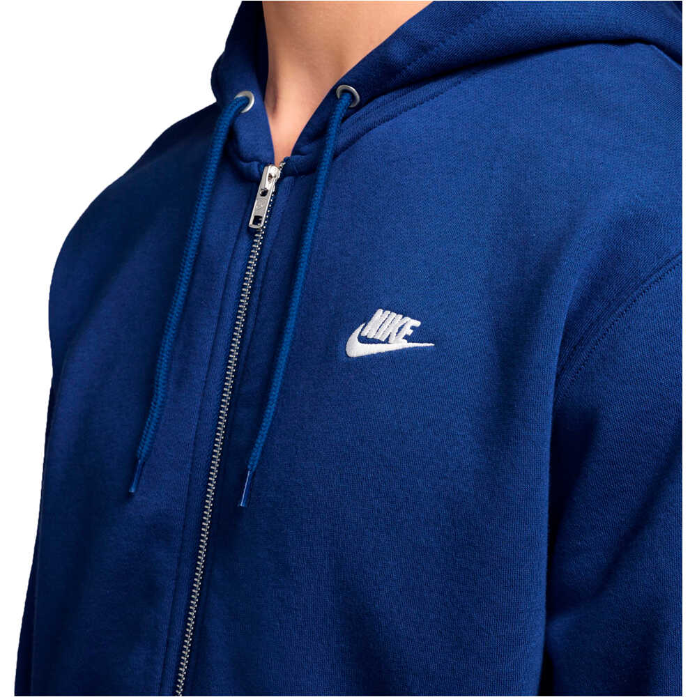 Nike sudadera hombre M NK CLUB BB FZ HOODIE vista detalle