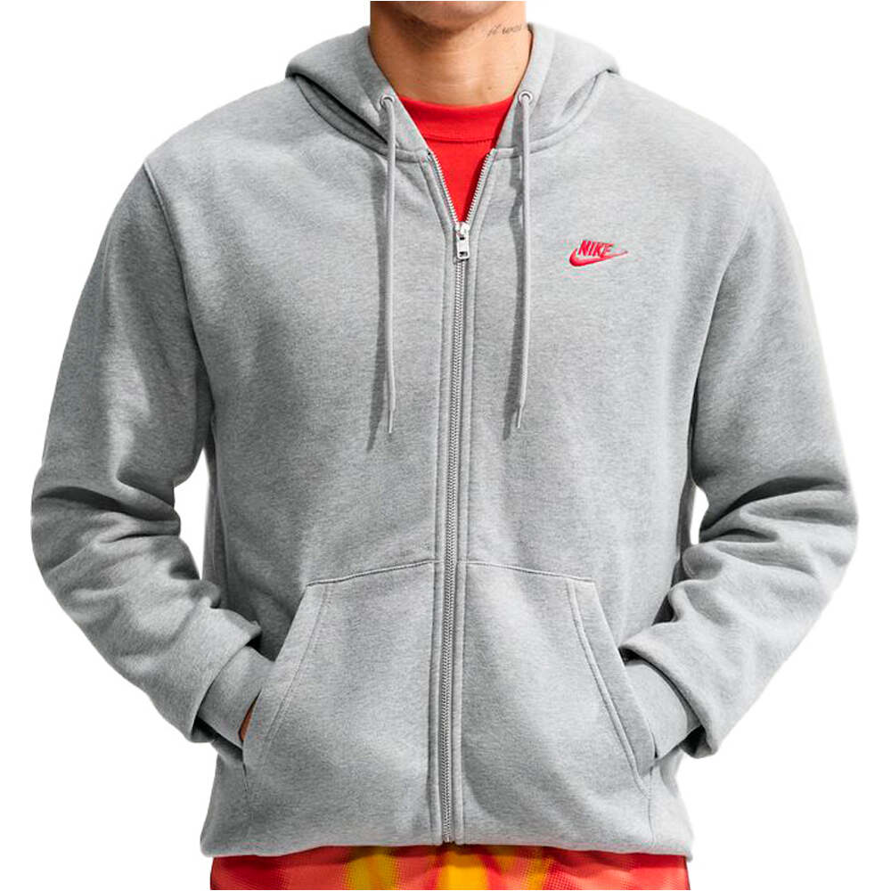 Nike sudadera hombre M NK CLUB BB FZ HOODIE vista frontal