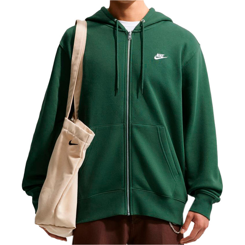 Nike sudadera hombre M NK CLUB BB FZ HOODIE vista frontal