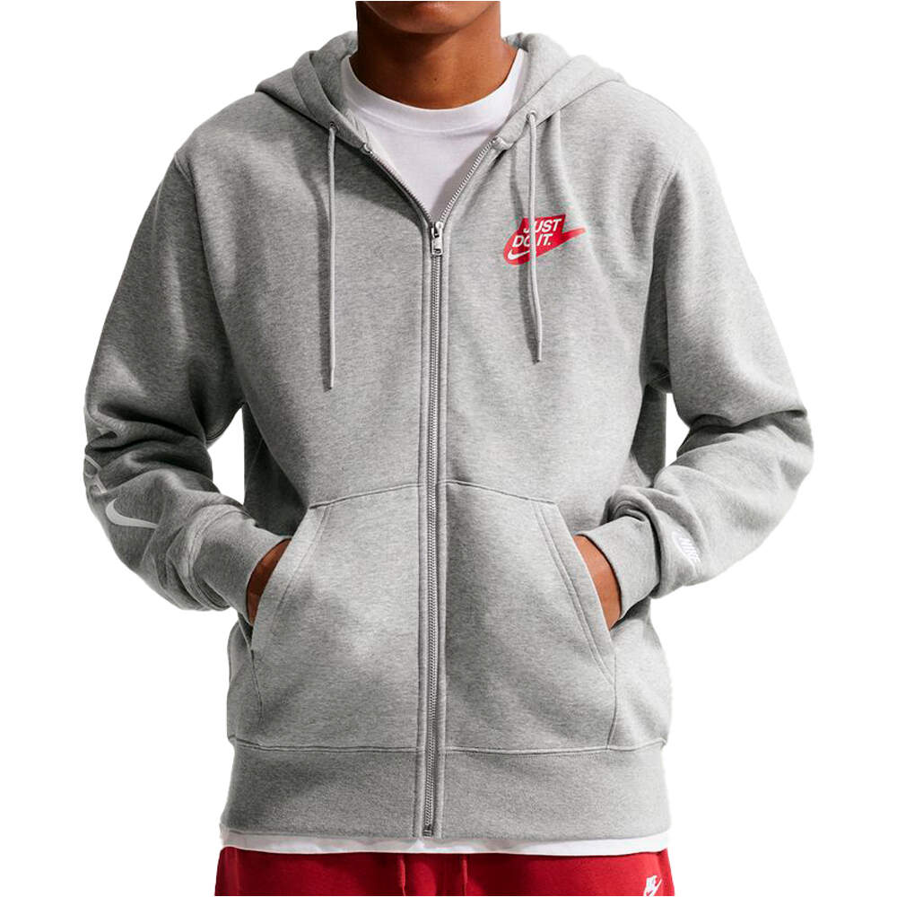 Nike sudadera hombre M NK CLUB BB FZ JDI vista frontal