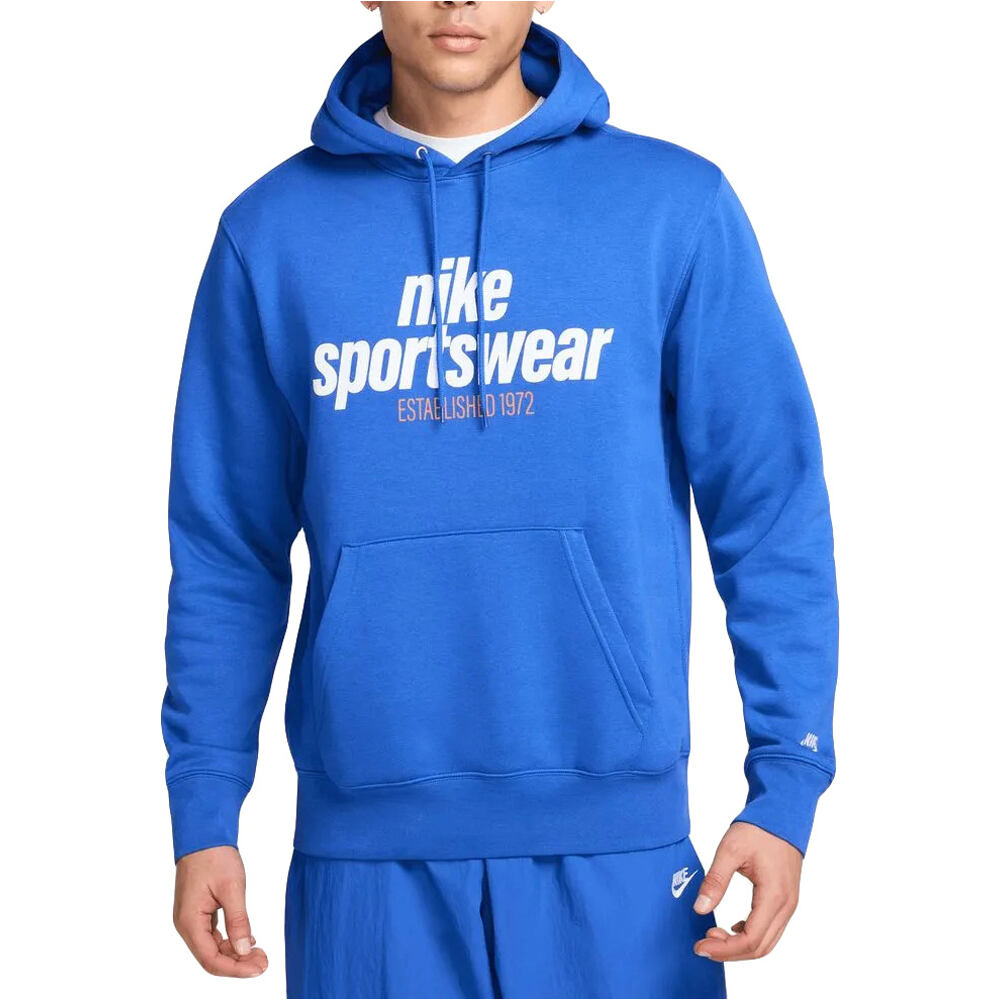 Nike sudadera hombre M NK CLUB BB PO HDY NSW GFX vista frontal