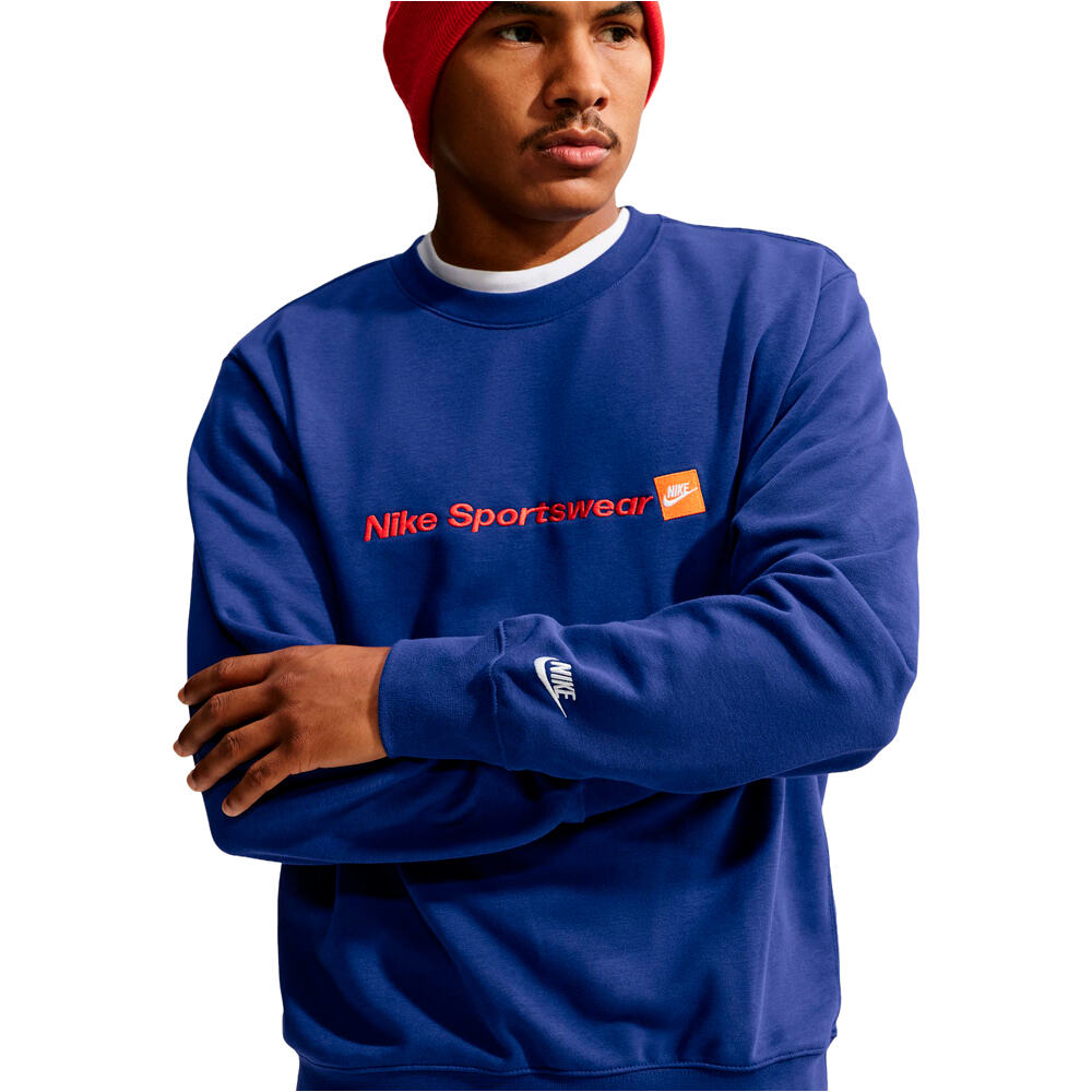 Nike sudadera hombre M NK CLUB FT CREW PLAY 04
