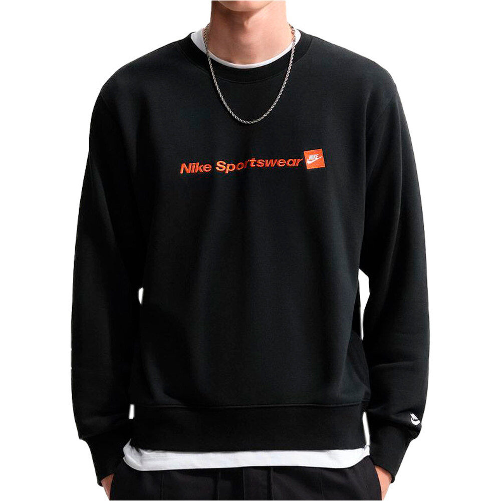 Nike sudadera hombre M NK CLUB FT CREW PLAY vista frontal