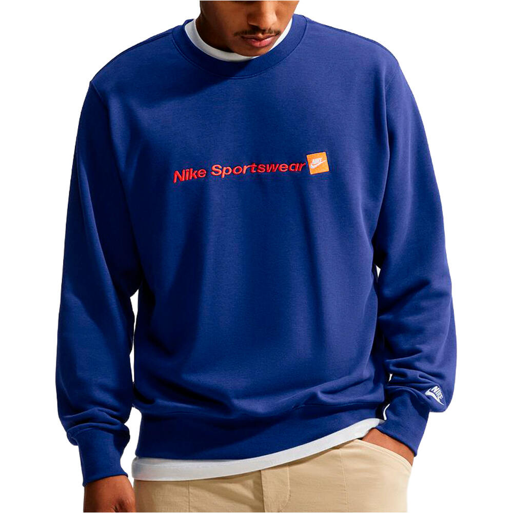 Nike sudadera hombre M NK CLUB FT CREW PLAY vista frontal
