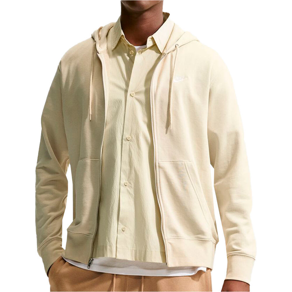 Nike sudadera hombre M NK CLUB FT FZ HOODIE vista frontal