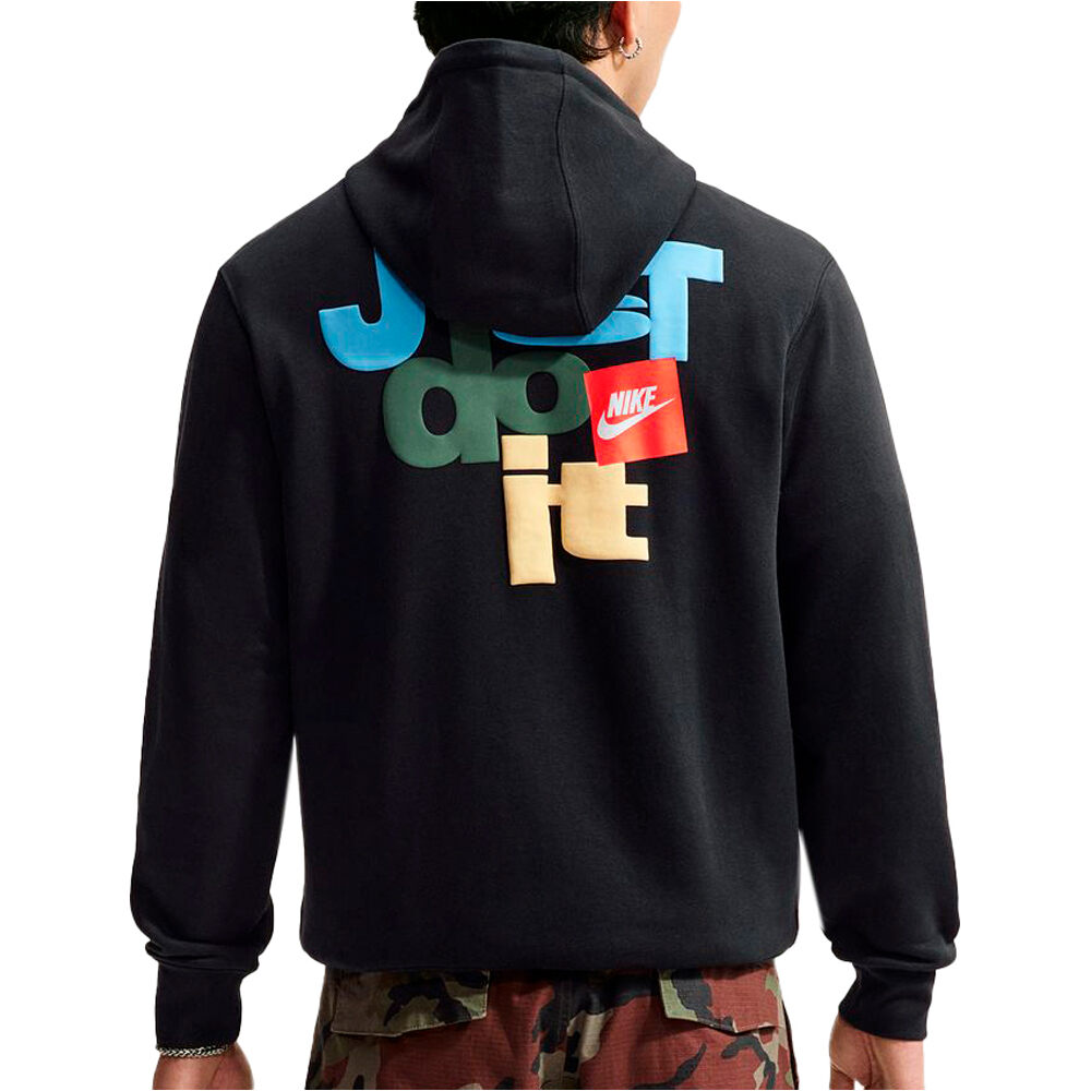 Nike sudadera hombre M NK CLUB FT HOODY PLAY vista trasera