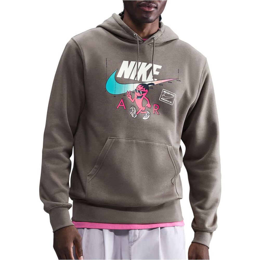 Nike sudadera hombre U NSW HDY CLUB OC MED GFX SEGB vista frontal