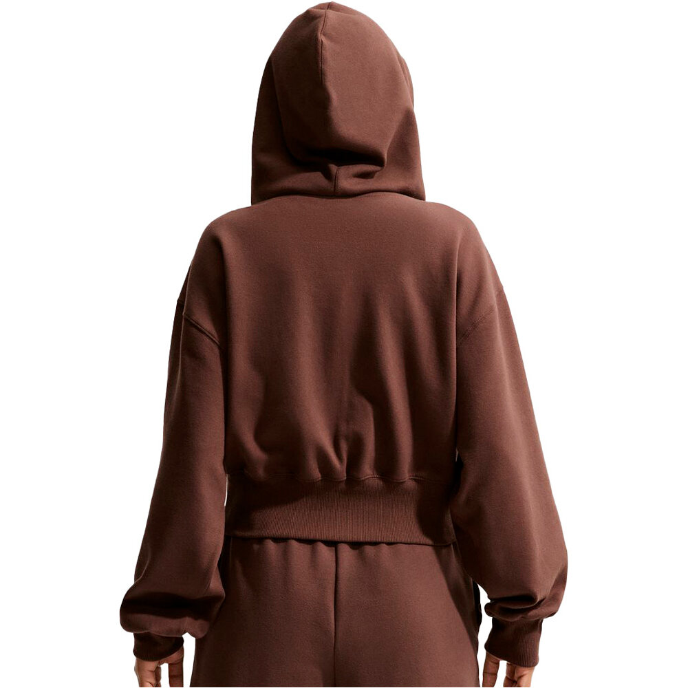 Nike sudadera mujer W NK PHNX FLC FZ HD GLS vista trasera