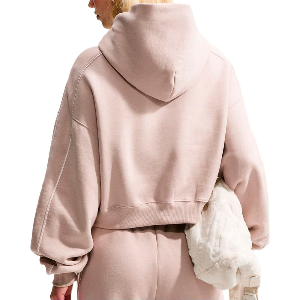 Nike sudadera mujer W NK STDO FLC MW CRP SCLOP HDY vista trasera
