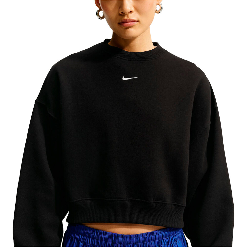 Nike sudadera mujer W NK STDO FLC MW OS CROP CREW vista detalle