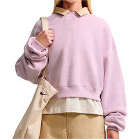 Nike sudadera mujer W NK STDO FLC MW OS CROP CREW vista frontal
