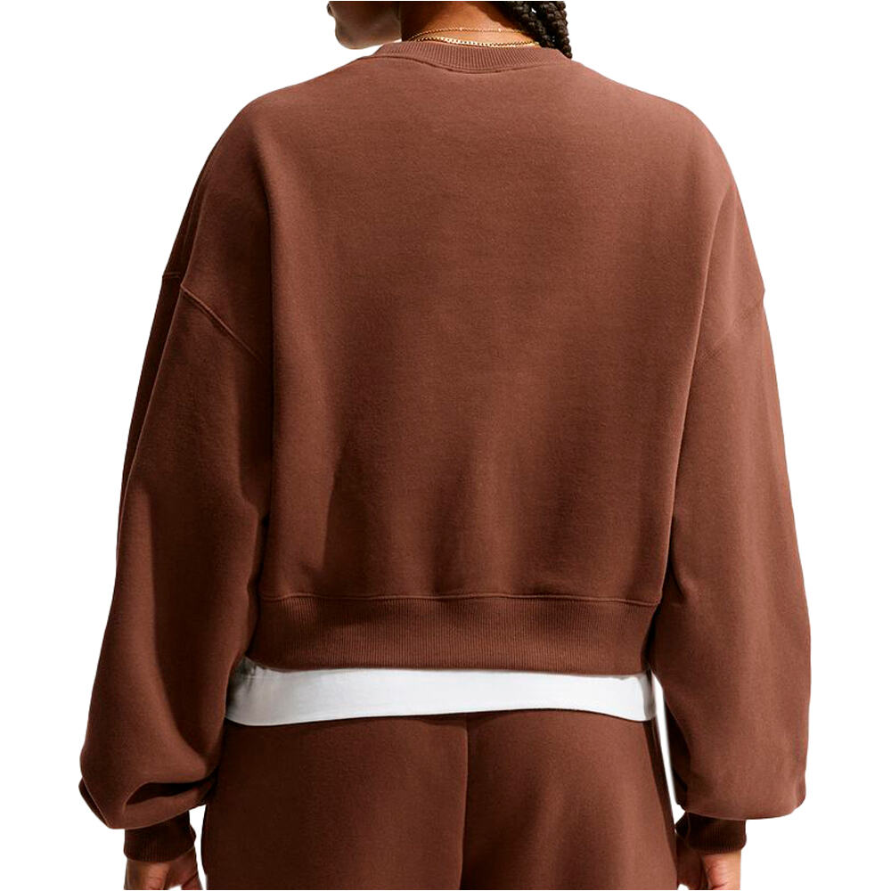 Nike sudadera mujer W NK STDO FLC MW OS CROP CREW vista trasera