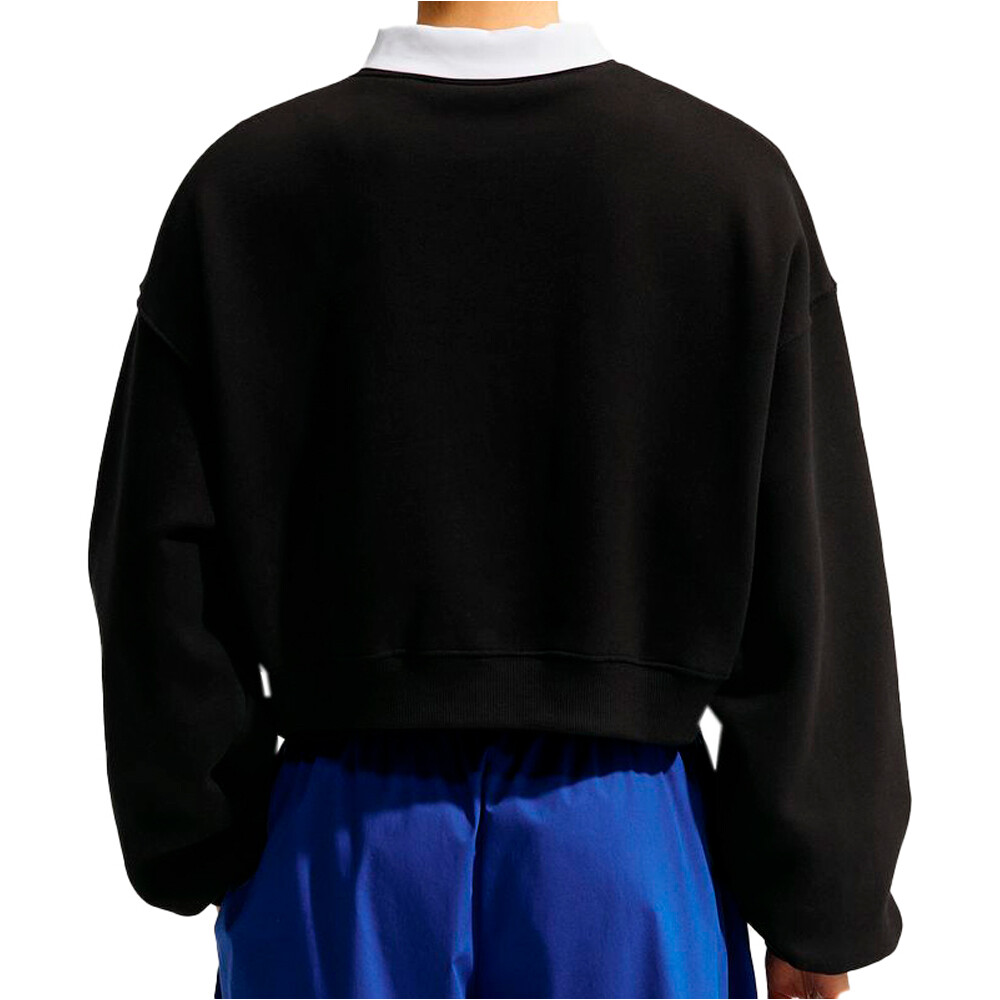 Nike sudadera mujer W NK STDO FLC MW OS CROP CREW vista trasera
