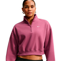 Nike sudadera mujer W NK STDO FLC MW OS CROP QZ vista detalle