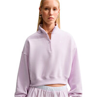 Nike sudadera mujer W NK STDO FLC MW OS CROP QZ vista detalle