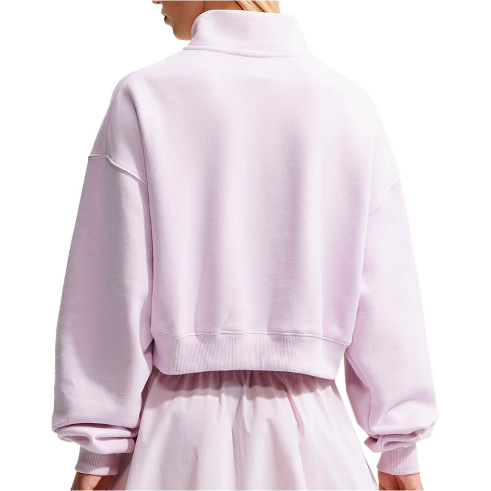 Nike sudadera mujer W NK STDO FLC MW OS CROP QZ vista trasera
