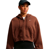 Nike sudadera mujer W NK STDO FLC MW OS CRP FZ HDY vista detalle