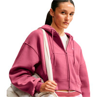 Nike sudadera mujer W NK STDO FLC MW OS CRP FZ HDY vista detalle