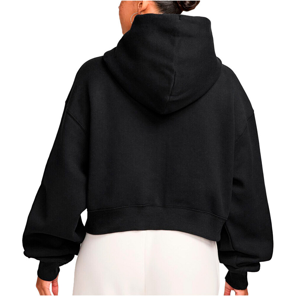 Nike sudadera mujer W NK STDO FLC MW OS CRP FZ HDY vista trasera
