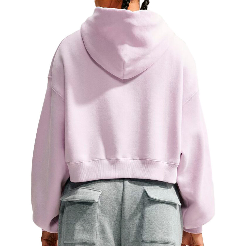 Nike sudadera mujer W NK STDO FLC MW OS CRP FZ HDY vista trasera