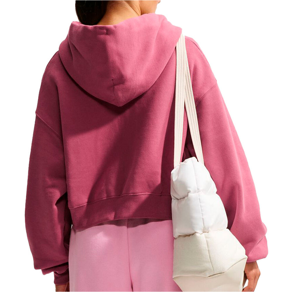 Nike sudadera mujer W NK STDO FLC MW OS CRP FZ HDY vista trasera