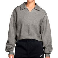 Nike sudadera mujer W NK STDO FLC MW OS CRP POLO vista frontal