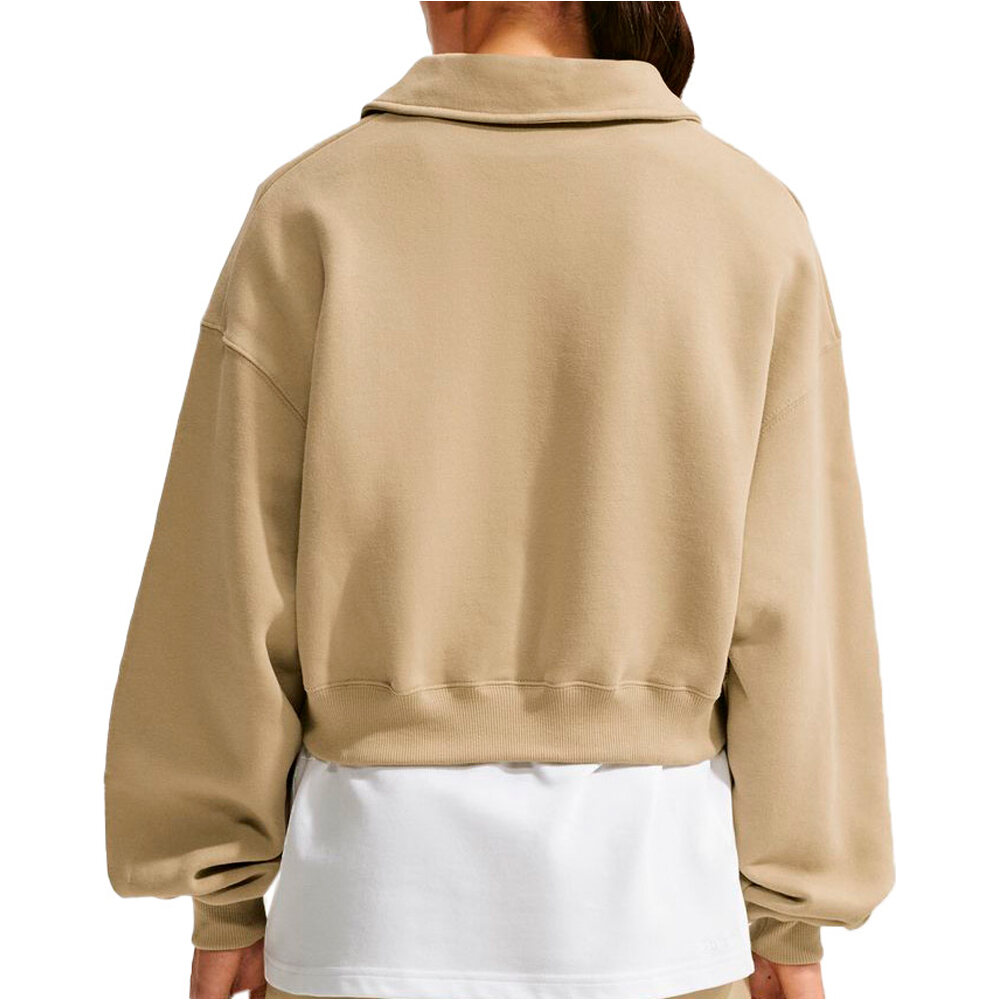 Nike sudadera mujer W NK STDO FLC MW OS CRP POLO vista trasera
