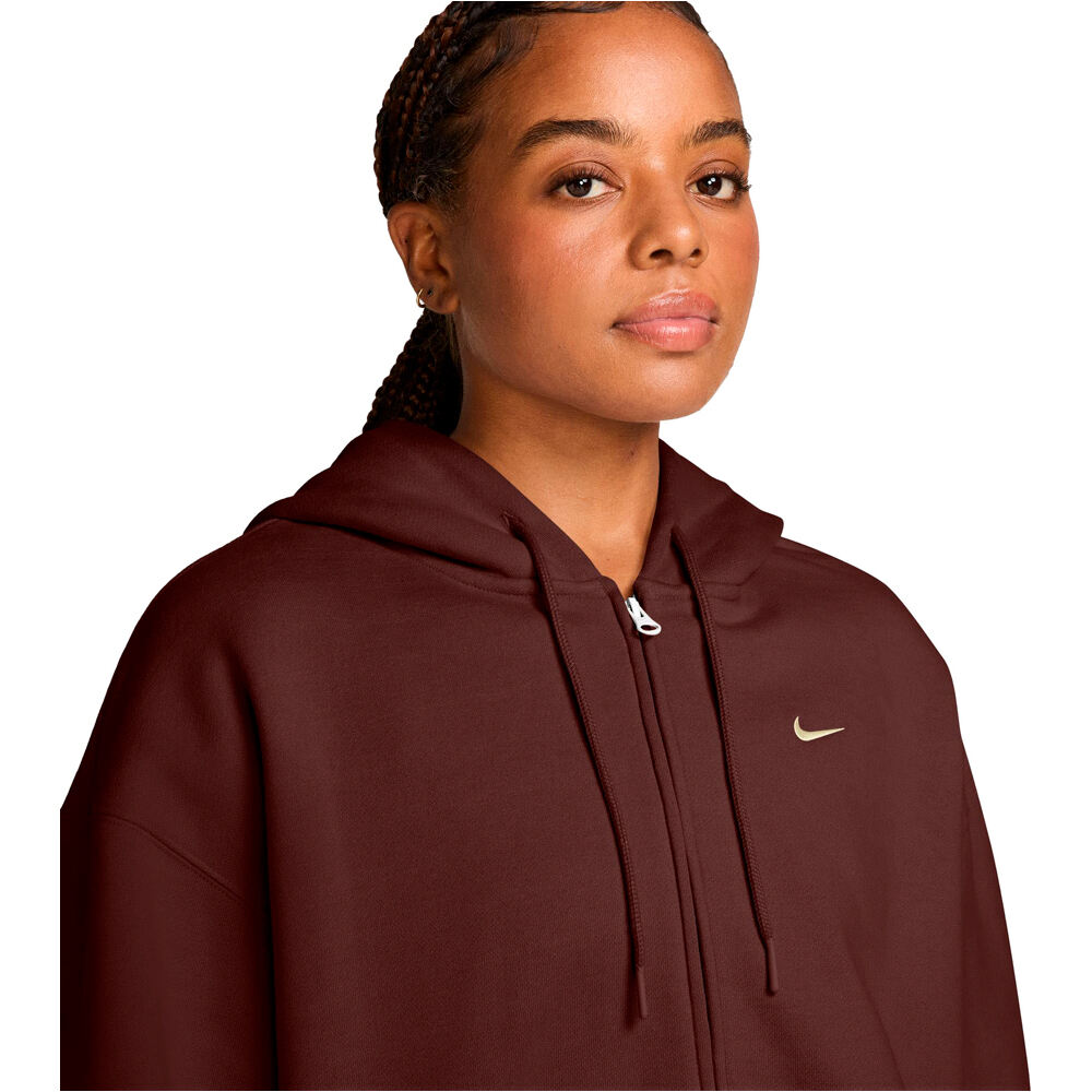 Nike sudadera mujer W NK STDO FLC MW OS FZ HDY vista detalle