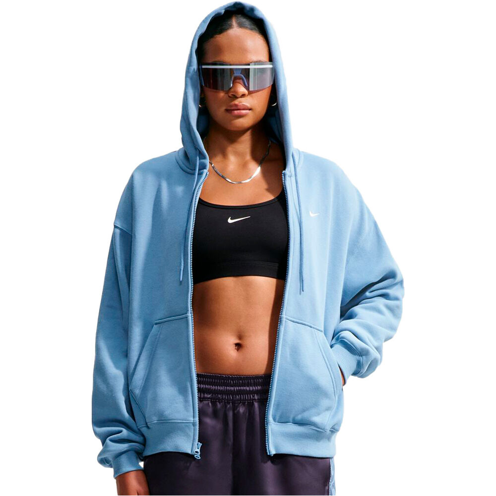 Nike sudadera mujer W NK STDO FLC MW OS FZ HDY vista frontal
