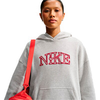 Nike sudadera mujer W NK STDO FLC MW OS LGO PO HDY vista detalle