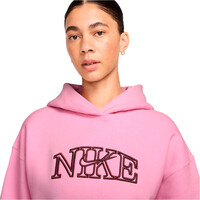 Nike sudadera mujer W NK STDO FLC MW OS LGO PO HDY vista detalle