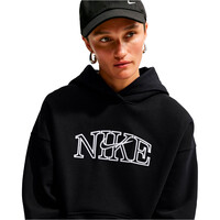 Nike sudadera mujer W NK STDO FLC MW OS LGO PO HDY vista detalle