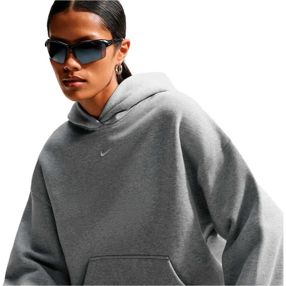 Nike sudadera mujer W NK STDO FLC MW OS PO HDY vista detalle