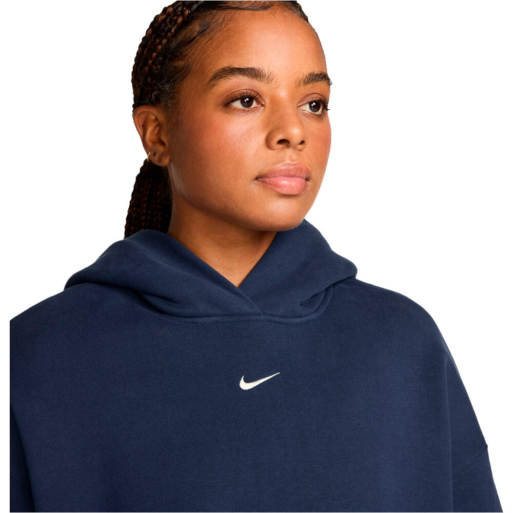 Nike sudadera mujer W NK STDO FLC MW OS PO HDY vista detalle