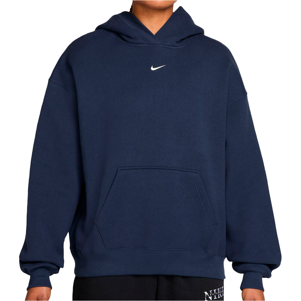 Nike sudadera mujer W NK STDO FLC MW OS PO HDY vista frontal