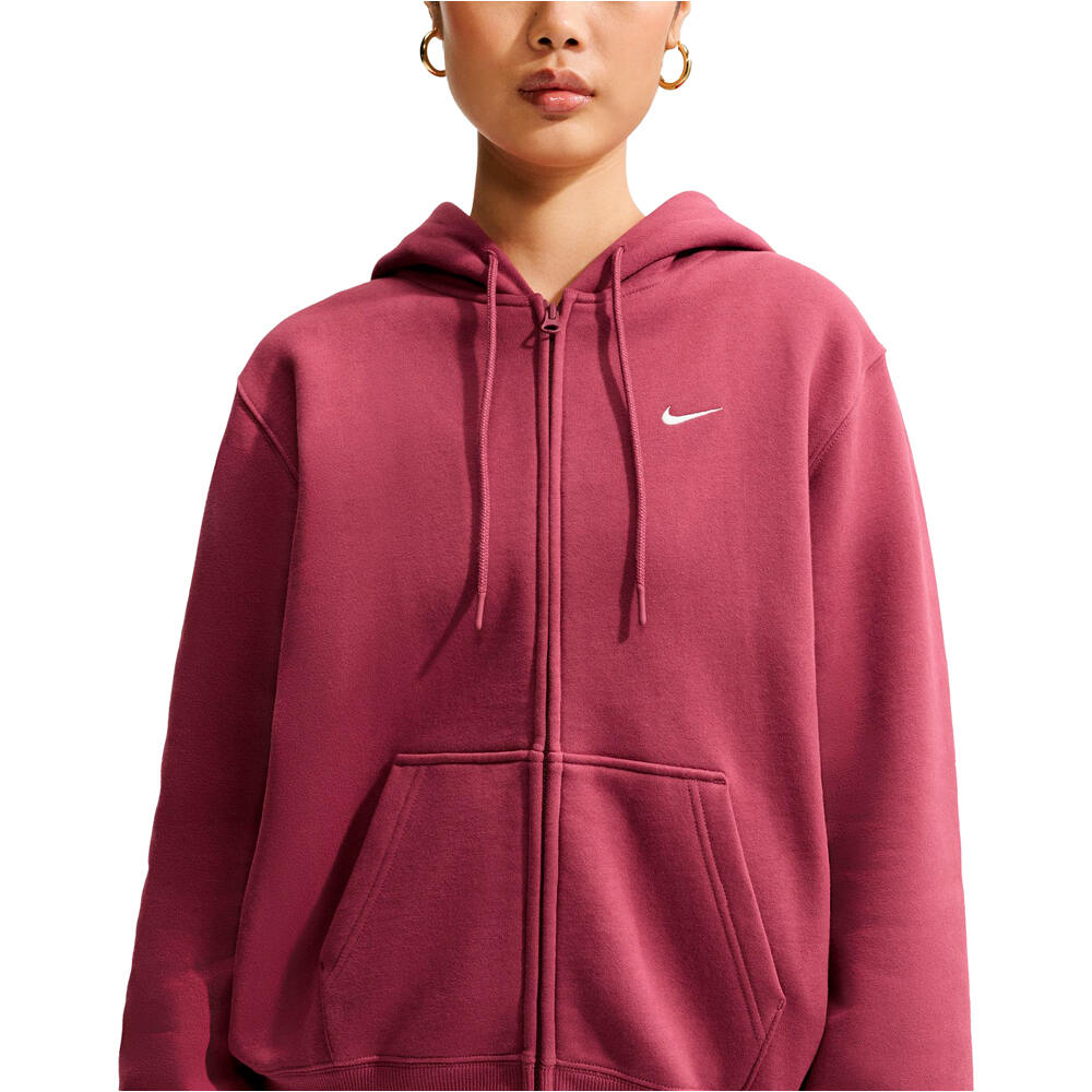 Nike sudadera mujer W NK STDO FLC MW STD FZ HDY vista detalle