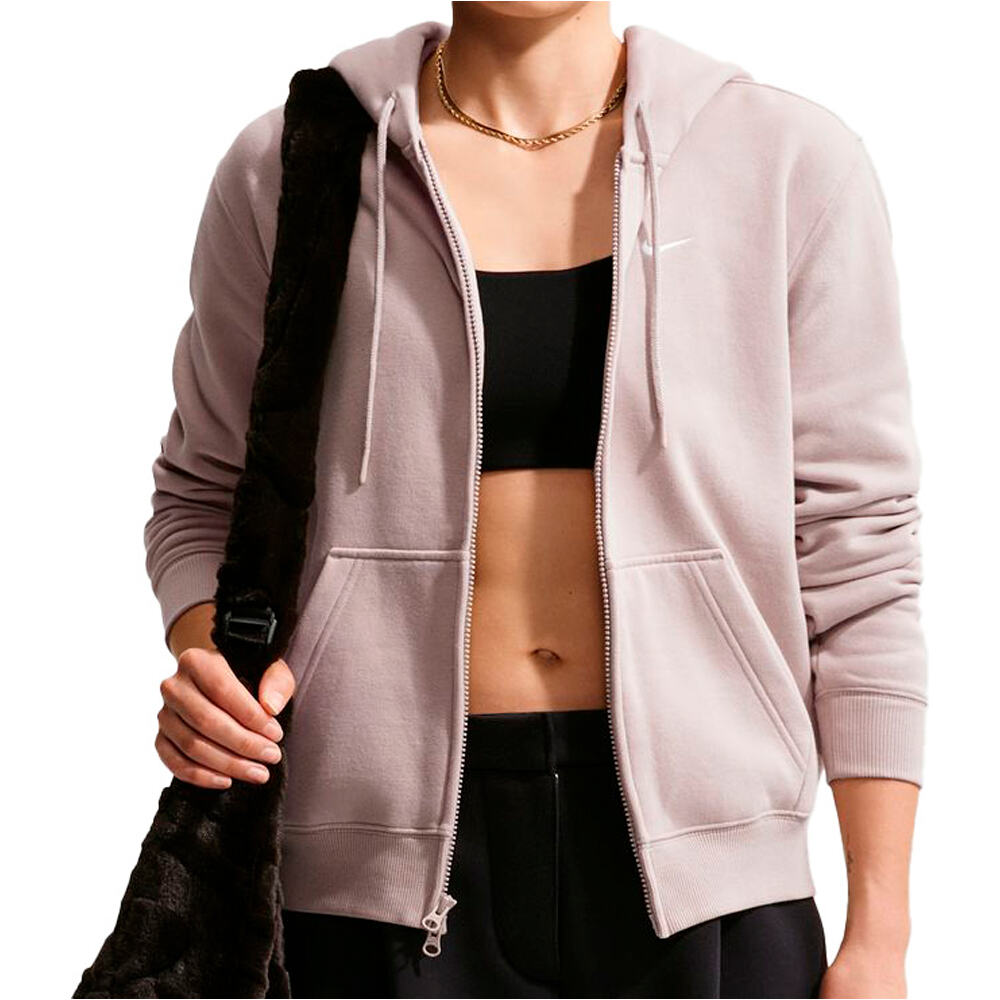 Nike sudadera mujer W NK STDO FLC MW STD FZ HDY vista frontal