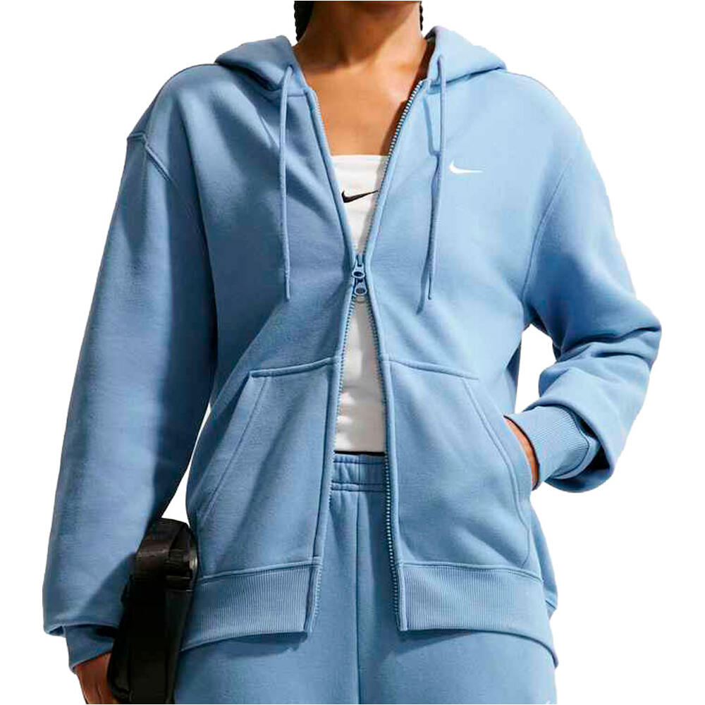 Nike sudadera mujer W NK STDO FLC MW STD FZ HDY vista frontal