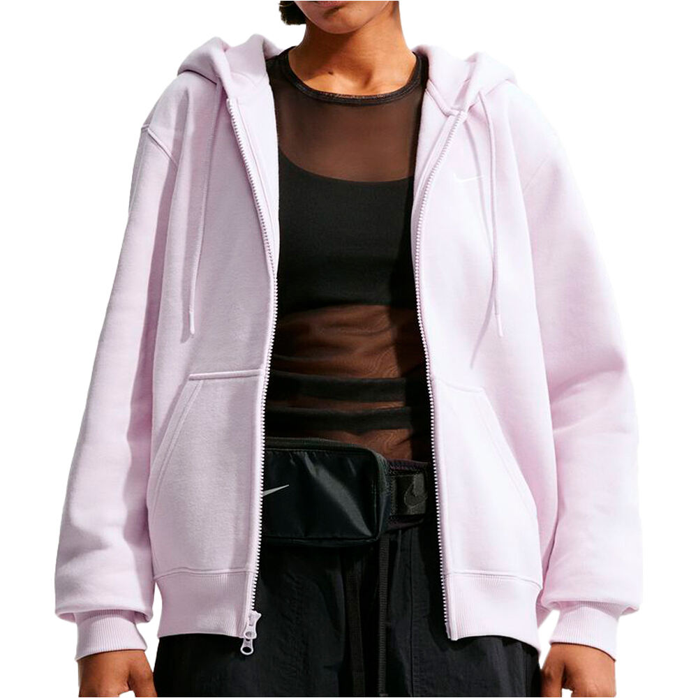 Nike sudadera mujer W NK STDO FLC MW STD FZ HDY vista frontal