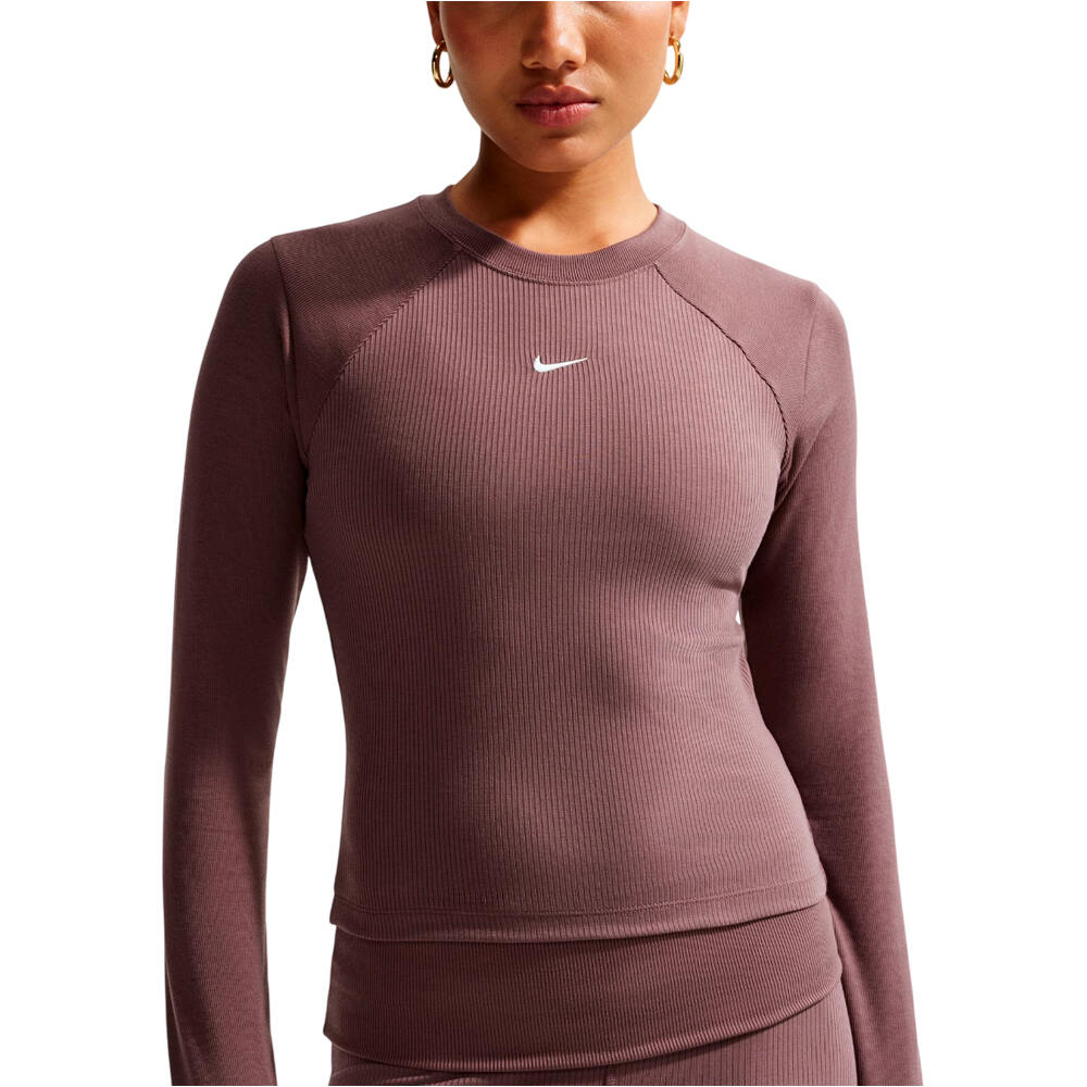 Nike sudadera mujer W NSW CHILL KNIT RIB LS TOP vista detalle