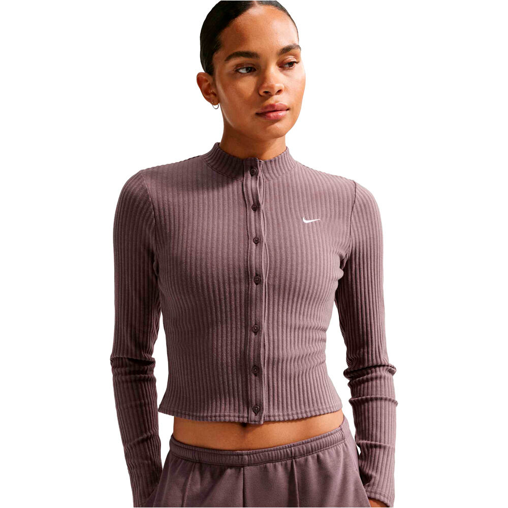 Nike sudadera mujer W NSW CHILL KNT WIDE RIB CARDI 05