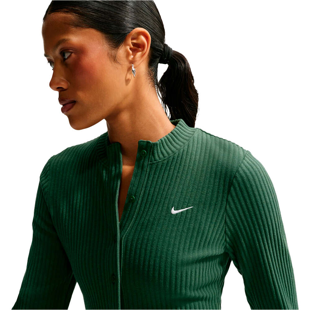 Nike sudadera mujer W NSW CHILL KNT WIDE RIB CARDI vista detalle
