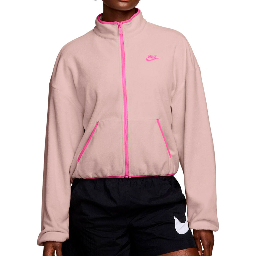 Nike sudadera mujer W NSW CLUB FLC LSE CZY TRK JKT vista frontal