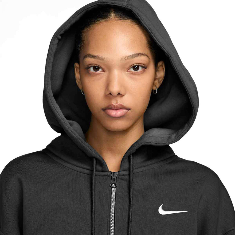 Nike sudadera mujer W NSW PHNX FLC LSE CROP FZ HDY vista detalle