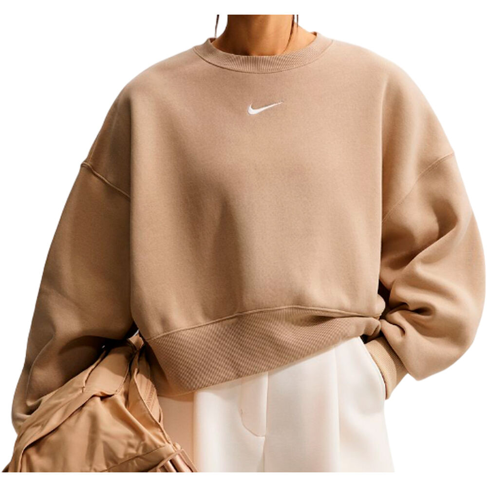 Nike sudadera mujer W NSW PHNX FLC OOS CREW vista frontal