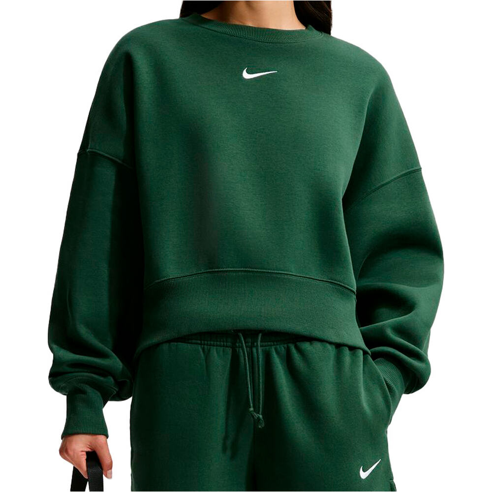 Nike sudadera mujer W NSW PHNX FLC OOS CREW vista frontal
