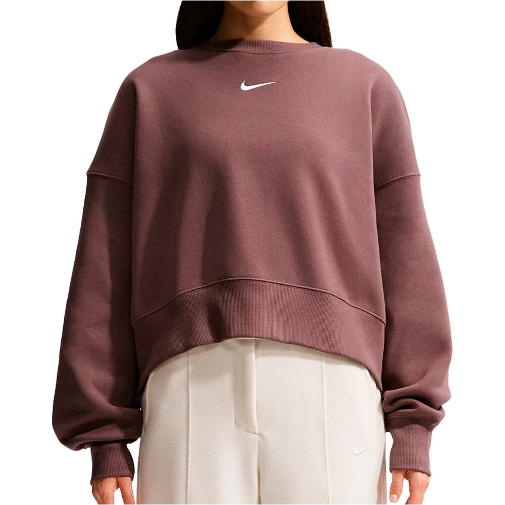 Nike sudadera mujer W NSW PHNX FLC OOS CREW vista frontal