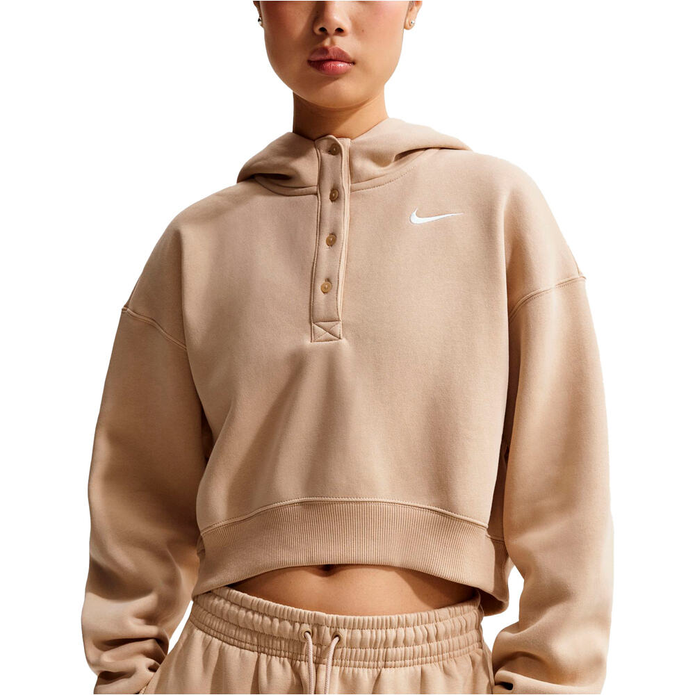 Nike sudadera mujer W NSW PHNX FLC OS CRP HNLY HDY vista detalle