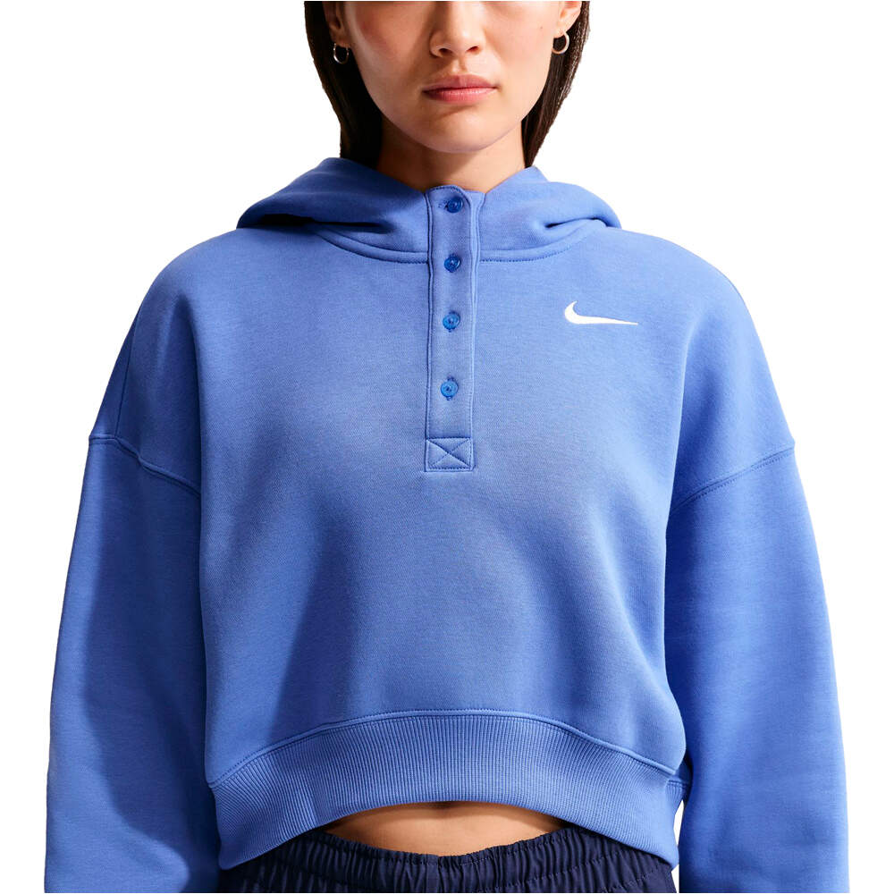 Nike sudadera mujer W NSW PHNX FLC OS CRP HNLY HDY vista detalle