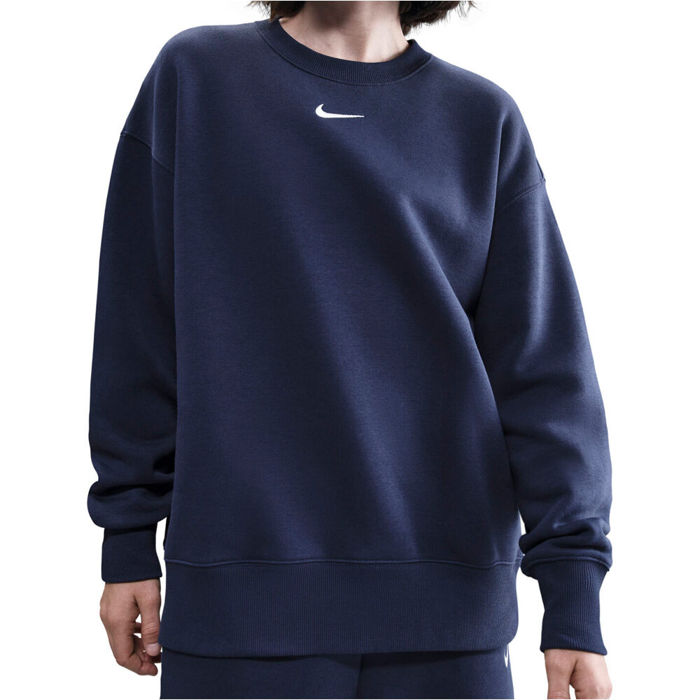 Nike sudadera mujer W NSW PHNX FLC OS LONG CREW vista frontal